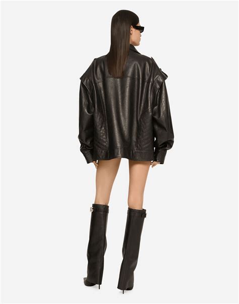 Oversize bullskin jacket in Black for Women 